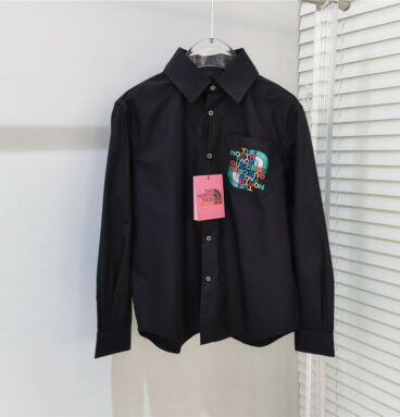 gucci new pocket embroidery 𝐋𝐨𝐠𝐨 shirt