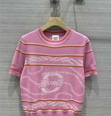 Hermès color-coded fleece-knit mini top