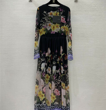 Dolce & Gabbana d&g print waist slimming dress