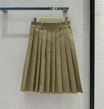 miumiu retro British preppy mid-length pleated skirt
