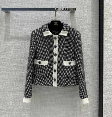 chanel color matching lapel short coat