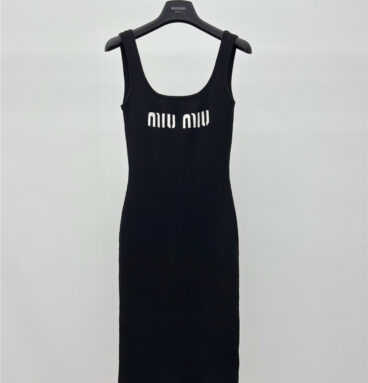 miumiu logo logo tank dress