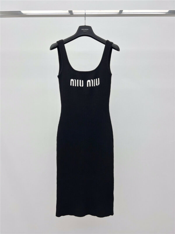miumiu logo logo tank dress