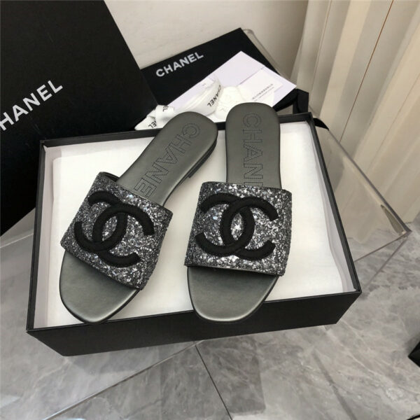 chanel classic holiday style slippers