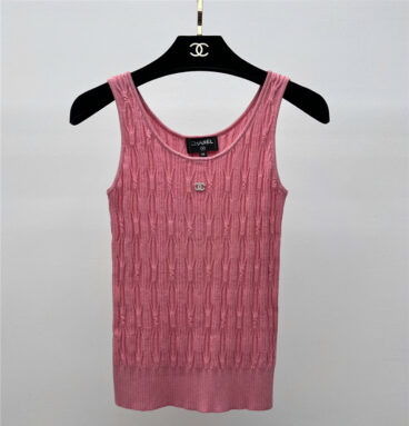 Chanel three-dimensional texture knitted vest