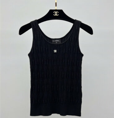 Chanel three-dimensional texture knitted vest