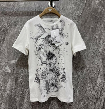 Dior star print short-sleeved T-shirt