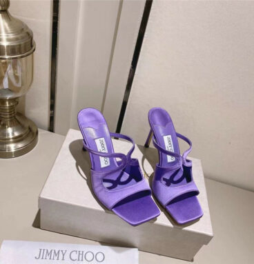Jimmy Choo Paris window custom high-heeled sandals