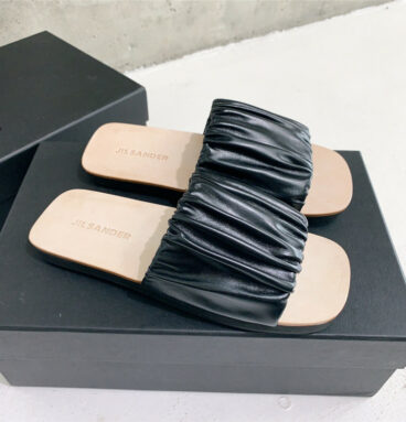 jil sander new pleated petal slippers
