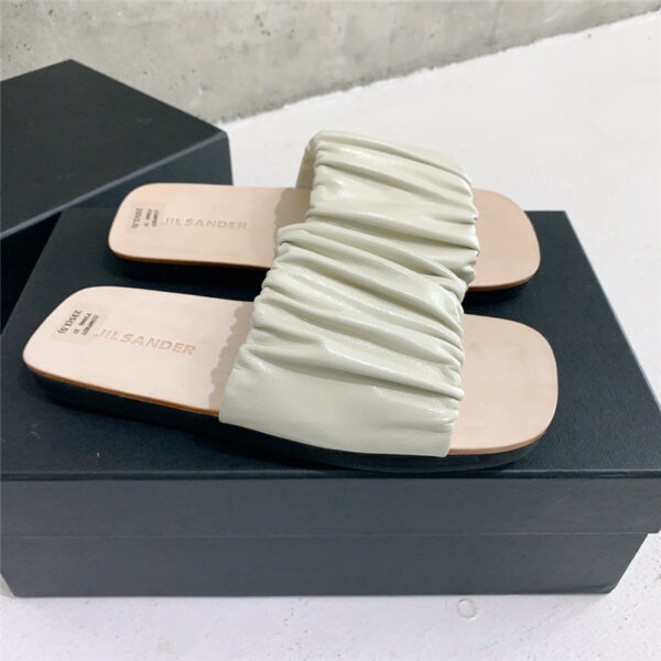 jil sander new pleated petal slippers