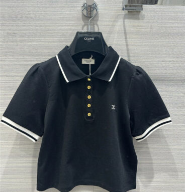 Celine early spring new short polo shirt