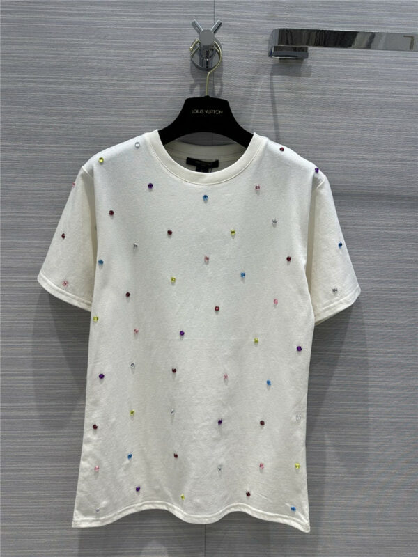 louis vuitton LV color diamond short-sleeved T-shirt