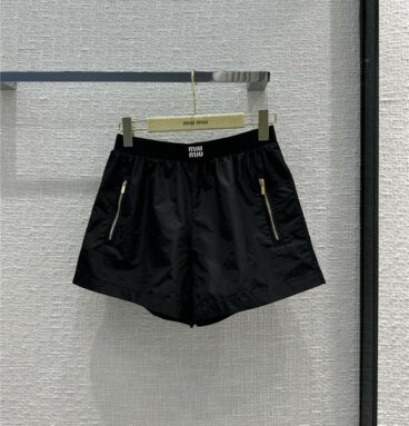 miumiu memory silk nylon shorts