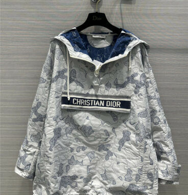 Dior Cong map jacquard hooded jacket