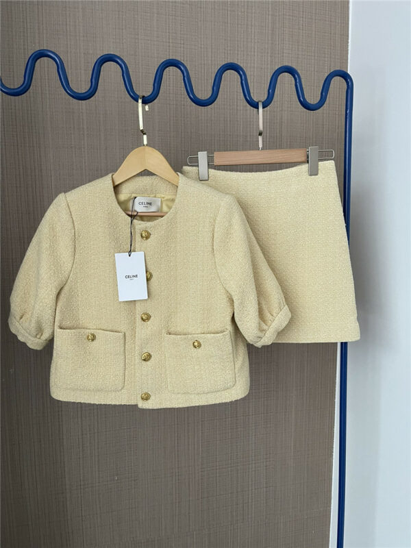 celine early spring series goose yellow suit