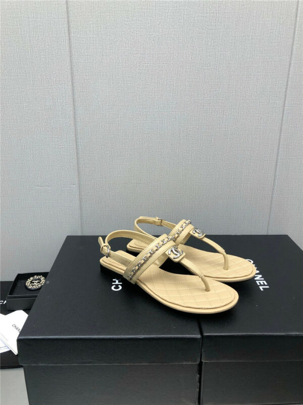 Chanel new C buckle chain sandals