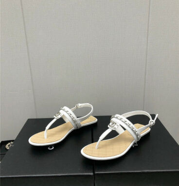 Chanel new C buckle chain sandals