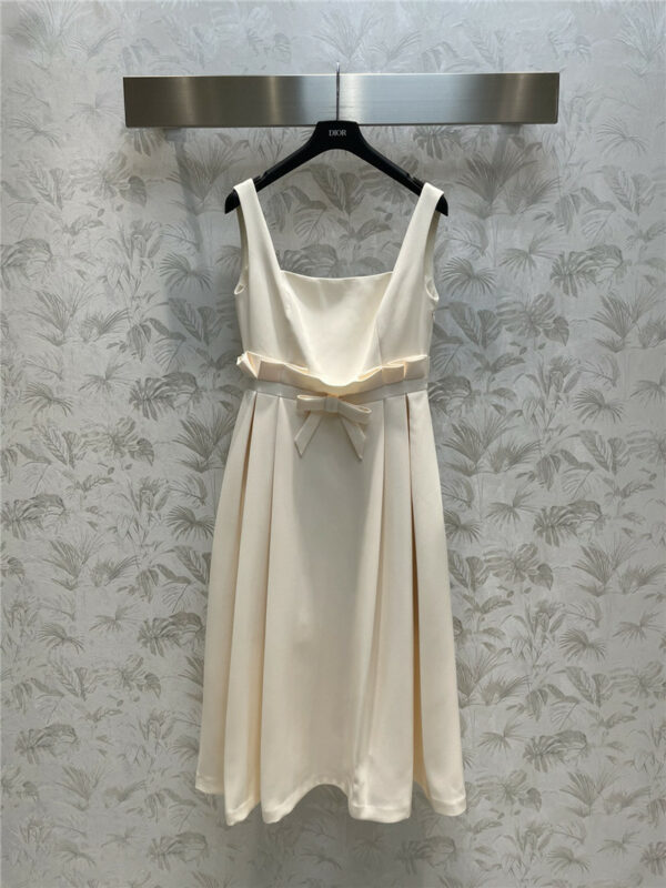 Dior bow belt dress