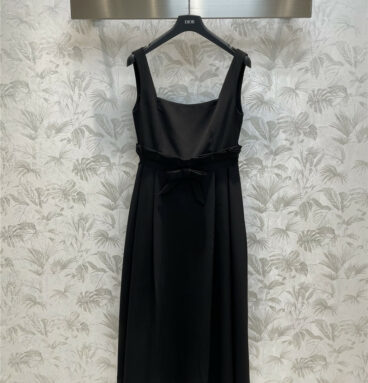 Dior bow belt dress