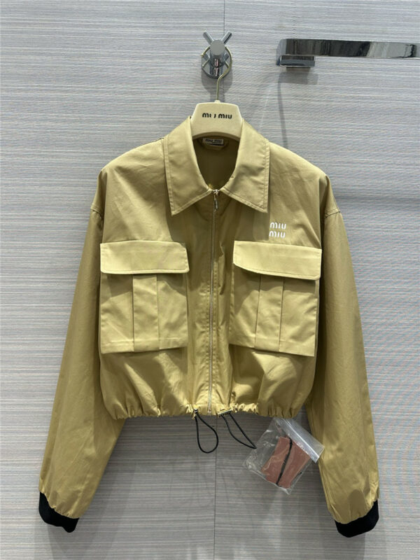 miumiu sports elements tooling pocket jacket coat