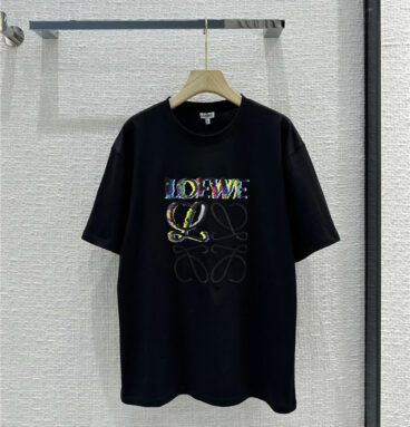 loewe neon overlay embroidered T-shirt
