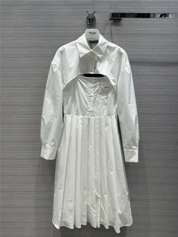 prada layered two piece design dress