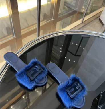 fendi new mink fur slippers