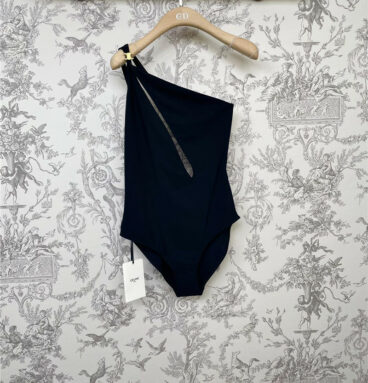 Celine early spring new oblique hollow one-piece swimsuit