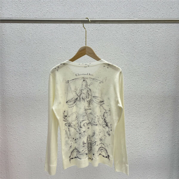 dior printed graphic knitted long sleeves