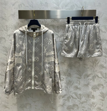 Louis Vuitton LV hooded jacket+loose shorts set