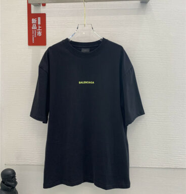 Balenciaga fluorescent English basic printing 𝐋𝐨𝐠𝐨𝐓 shirt