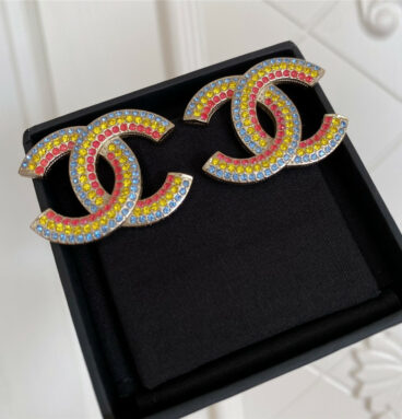 Chanel spring rainbow series earrings