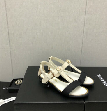 Chanel new C buckle rhinestone high heels