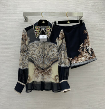 Dolce & Gabbana d&g fan-print stylish two-piece suit