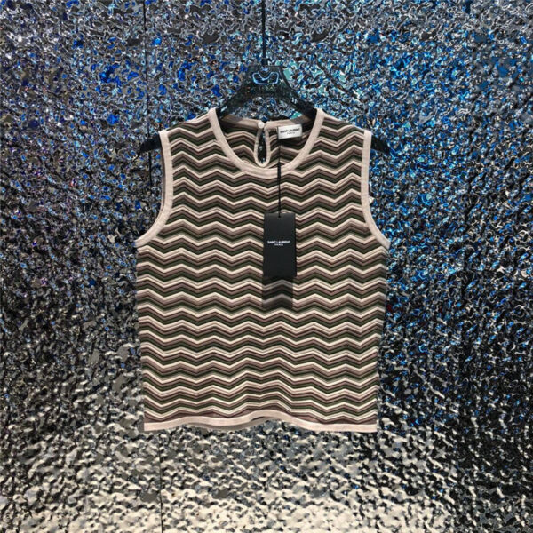 YSL new wave pattern series vest