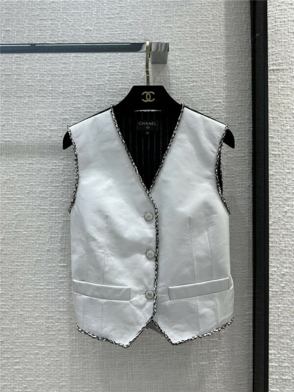 chanel stitching vest coat
