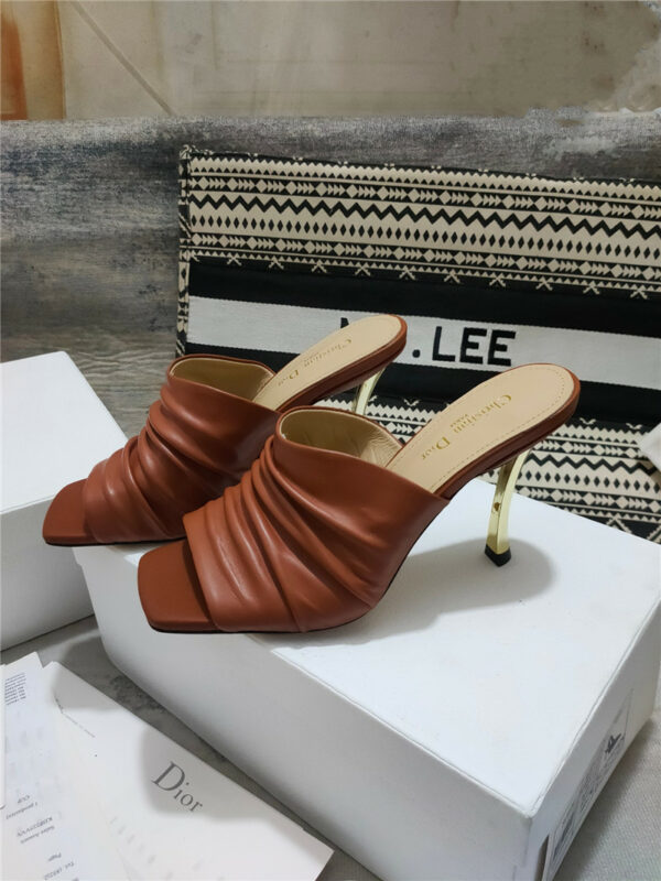 dior leather high heel sandals