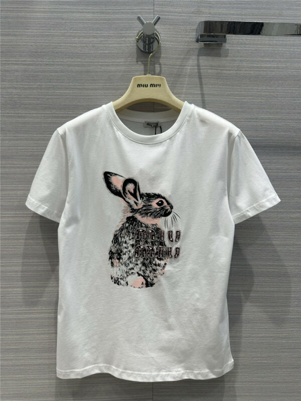 miumiu printed short-sleeved T-shirt