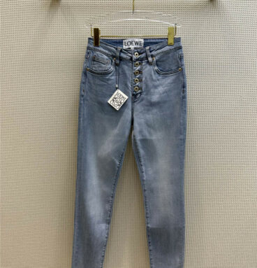 loewe button down jeans