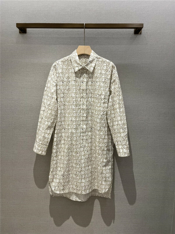 MaxMara cotton letter-print shirt dress