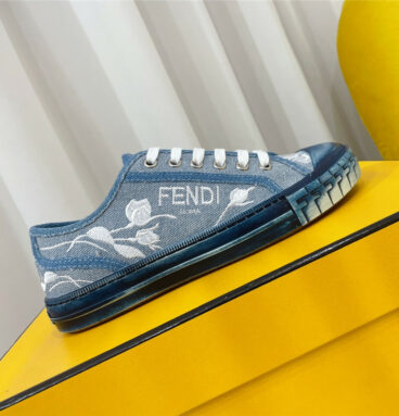 fendi Domino latest color matching canvas shoes