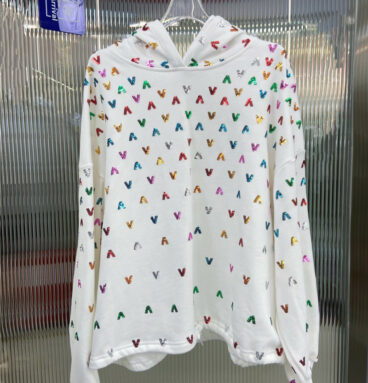 valentino heavy industry colorful sequined hoodie