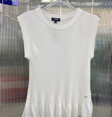chanel summer small incense round neck vest‍