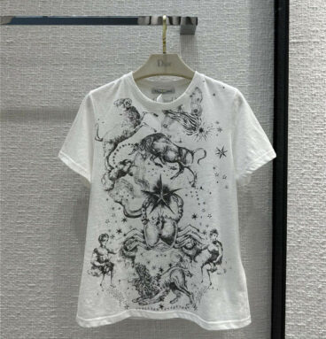 Dior spring and summer new product series limited print T-shirt