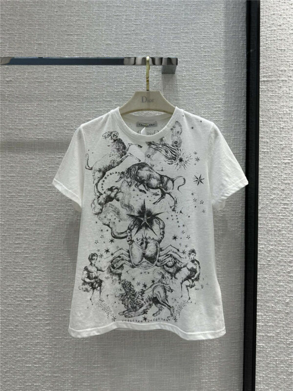 Dior spring and summer new product series limited print T-shirt
