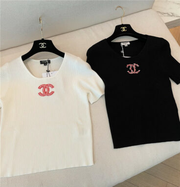 Chanel spring and summer basic knit short sleeves