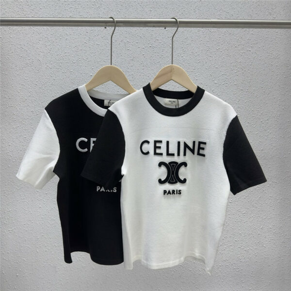 celine toothbrush embroidered knitted short sleeves