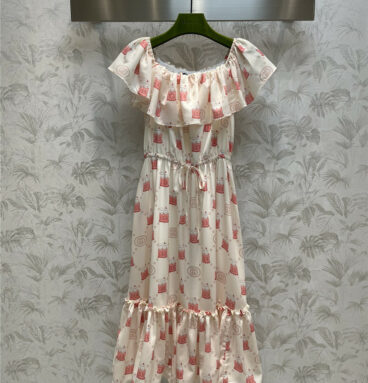 gucci spring summer joint Kawaii series printed dress