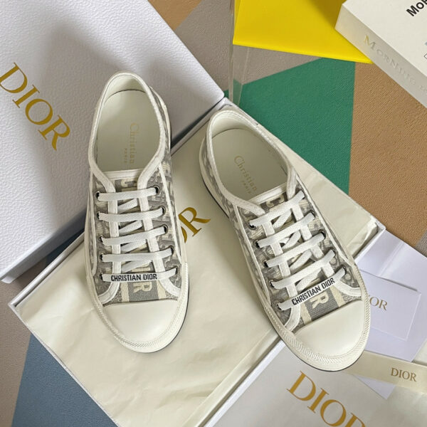 dior couple platform canvas shoes