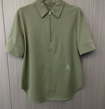 jil sander short sleeve polo collar T-shirt